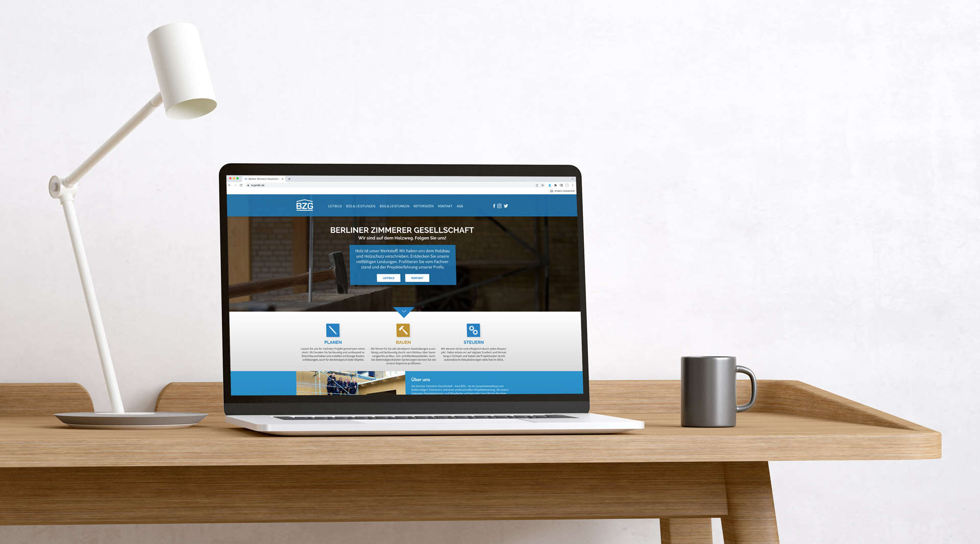 Corporate Design, Website, Social-Media - Berliner Zimmerer Gesellschaft «BZG»