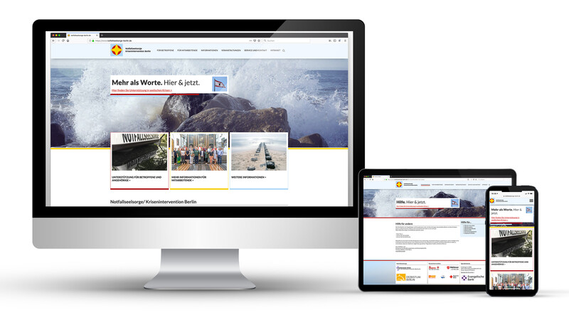 UI-Design - Notfallseelsorge «EKBO», Webagentur Berlin & Brandenburg