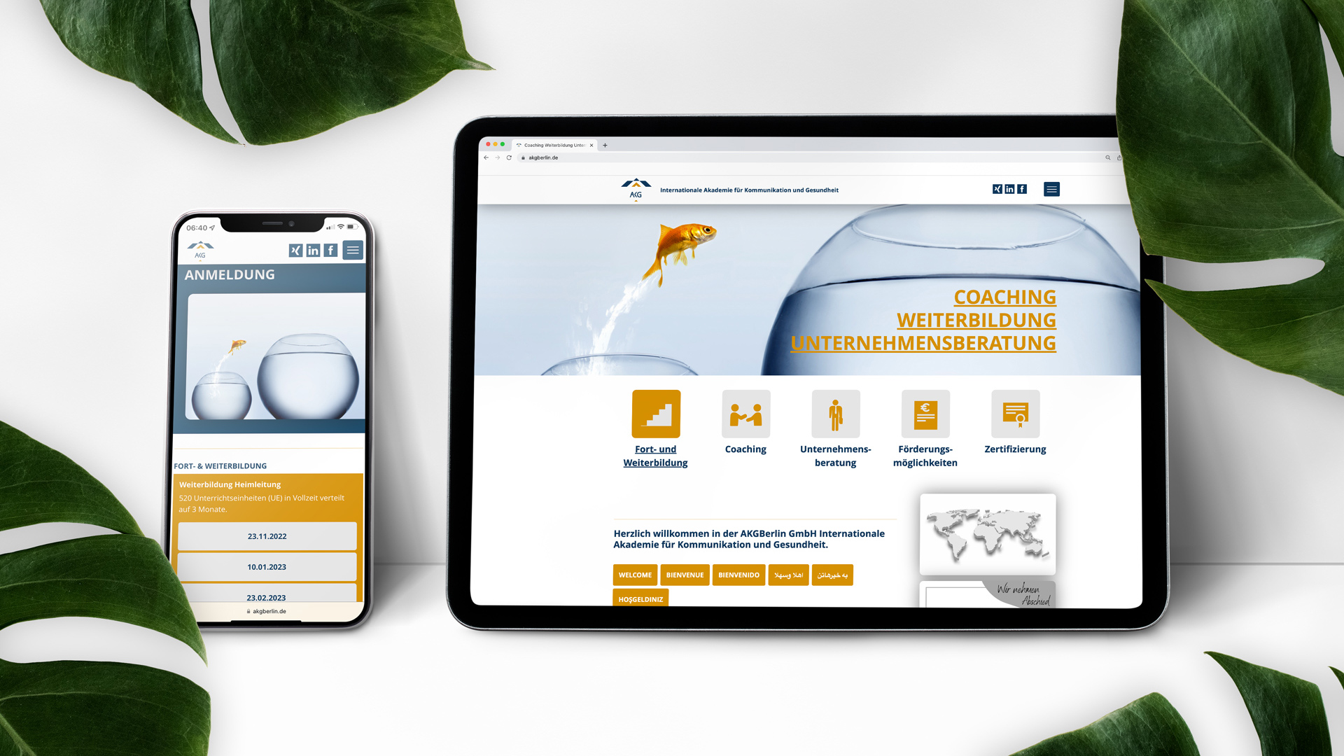 Unternehmenswebsite für «AKG Berlin» von STUDIO FJELLFRAS GmbH
