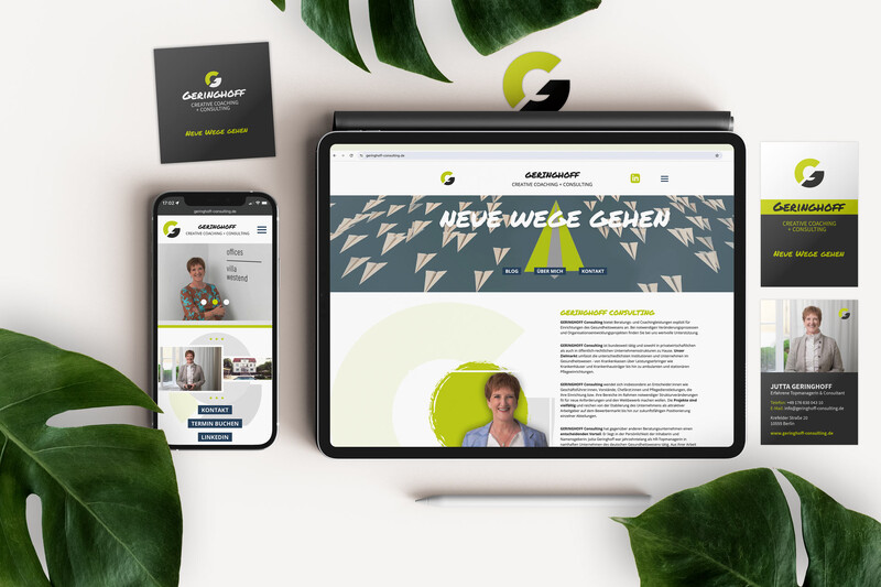 Logo, Corporate Design und Website für Neugründung, Branding, Berlin